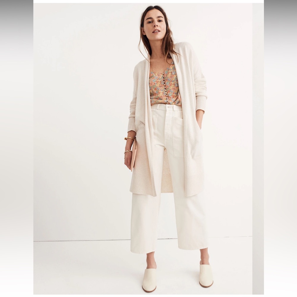 Madewell Rivington Lightweight Long Line Cardigan Merino and Alpaca